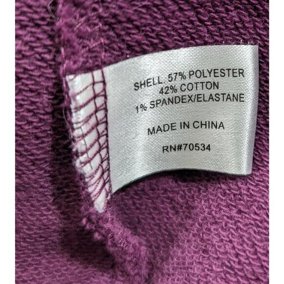 Orvis Pullover Top Purple 1/4 Zip Mock Neck Jacket Pockets Misses Size L - Picture 6 of 7